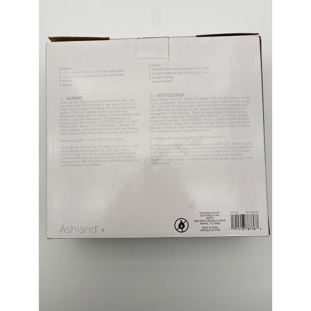 Ashland Candle Collection 8 LED Candles with Remote, New In Box. - Picture 4 of 11